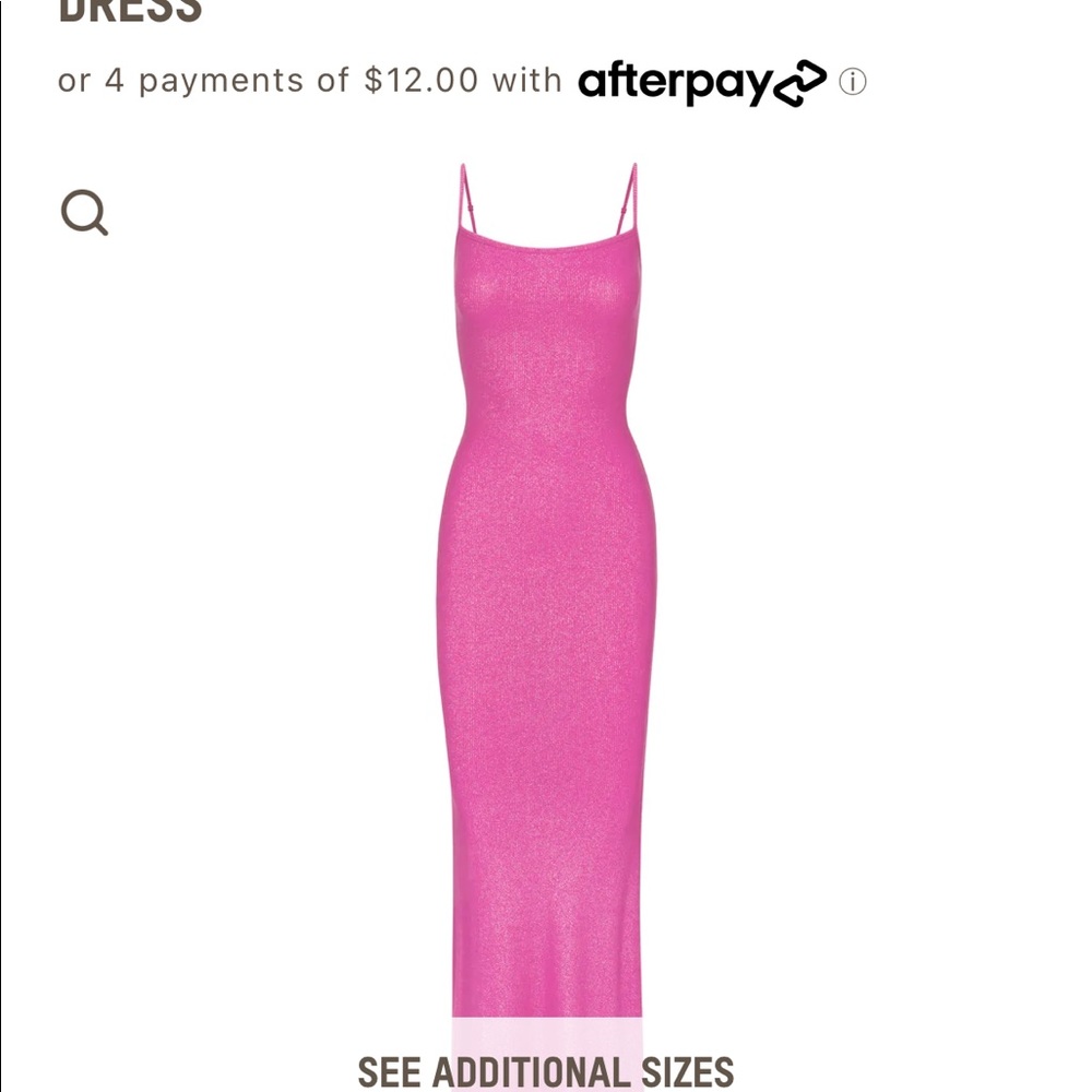 Hot pink shimmer skims lounge slip